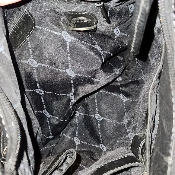 Derek alexander purse black bag shoulder bag excellent condition leather spaciou - Picture 7 of 12